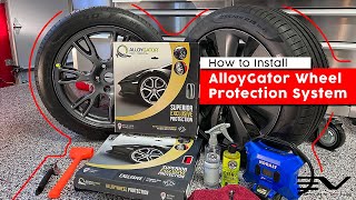 🔧 Installing AlloyGator Wheel Edge Protection System on Tesla Factory Wheel Step by Step DIY Guide [upl. by Neelyad]