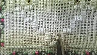 Cutting Fabric for Hardanger or Hemstitching [upl. by Novyar156]