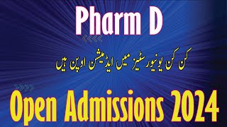 Pharm D Admissions 2024 D Pharm Admissions 2024  Eligibility  Fee Structure  Admission 2024 [upl. by Aizitel]