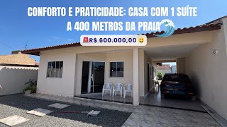 CASA COM 3 DORMITÓRIOS SENDO 1 SUÍTE A 400 METROS DA PRAIA 🌊❤️ [upl. by Alisun597]