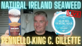 Zero irritazioni con Natural Ireland Seaweed  Gillette ProShield  Pennello King C Gillette  Prep [upl. by Omik]