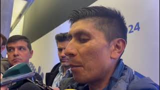 Nairo Quintana en la presentación del Movistar Team 2024 [upl. by Cohe]