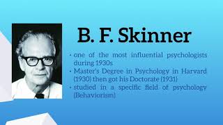 B F Skinners Concept of Behaviorism [upl. by Akirdnas]