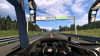 American Truck Simulator 2024 sin frenos uso rampa de emergencia [upl. by Esiocnarf]