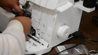 Installing Serger Knife in Brother 1034d [upl. by Ettenoitna126]