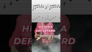 Como tocar intro de Histeria Def Lepard creativitymusic deflepard sigueme [upl. by Petulah809]