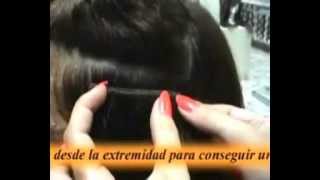 Como poner EXTENSIONES CON GEL COLD Adesivo en frio colocacion de extensiones en cortina [upl. by Anytsirhc880]