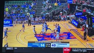 KJ Adams Jr Assist Steal Dunk Kansas vs Chaminade Maui Invitational [upl. by Soalokin206]