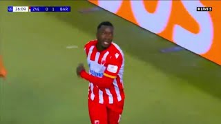 Silas Katompa Mvumpa Goal UEFA Crvena Zvezda vs Barcelona 25 All Goals ResultsHighlights2024 [upl. by Enahs87]