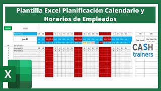 Plantilla Excel Planificación Calendario y Horarios de Empleados [upl. by Vladimar]