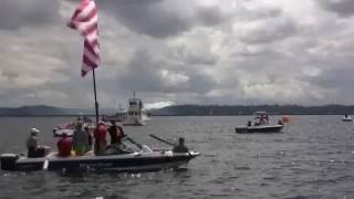 Blue Angels Sneak Pass approaching 700 MPH Seattle Seafair 2016 [upl. by Harpole917]