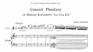 Efrem Zimbalist  Concert Fantasy on RimskyKorsakovs Opera Le Coq dor [upl. by Charyl]