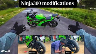 Ninja300 modified for better look⚙️💯🔥  side grill removed  Sayam’s view Tamil  motovlog [upl. by Ytisahc]