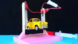 Şırınga İle Otolift Nasıl Yapılır  Teknoloji Tasarım  How To Make a Car Service Lift [upl. by Ximenes]