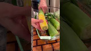 How to Easily Remove Corn on the Cob Husk and Silk all at once [upl. by Ahseiyn]