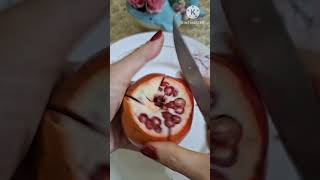 Pomegranate cutting fruit viralshort trending youtubeshorts Gharparibar vlog [upl. by Indira655]