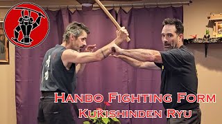 Hanbo vs Short Sword Fighting Form Saka Otoshi Hanbojutsu Kukishinden Ryu [upl. by Lovato]