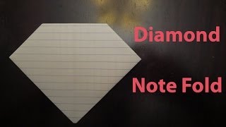 Origami Diamond Note Fold [upl. by Aneahs]