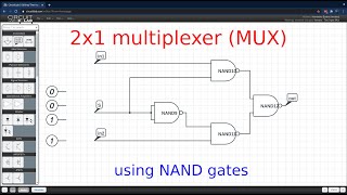 2x1 MUX  Whats a Multiplexer Built and Explained from 3 NAND Gates [upl. by Nurse482]