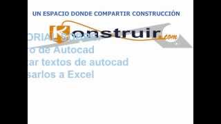 CONTAR TEXTOS Y PASAR EL RESULTADO A EXCELVBA AUTOCAD [upl. by Melly]