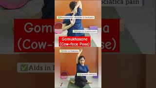 Gomukhasana  Howtodo Easy Tutorial yoga fitness health ytshorts music bodyfat viralshorts [upl. by Nikoletta]