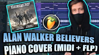 Alan Walker Conor Maynard  Believers MIDI  FLP FL Studio Piano Tutorial  Cover [upl. by Beckerman]