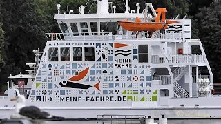 Inselfähre NorderneyNorddeich MEINE FAEHRE 1 DKXD2 IMO 9977658 RoRo island ferry Emden BJ 2023 [upl. by Loriner]