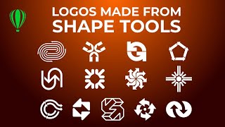 basic shapes to amazing Logos in CorelDraw easy tutorial [upl. by Idarb]