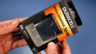 DURACELL Wall Charger PD amp Quick Charge 36W Review  Unboxing [upl. by Tenrag]