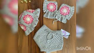 Beautiful crochet dresses for girl  knitted dresses knitting crochet alhazar handmade [upl. by Laehcor]