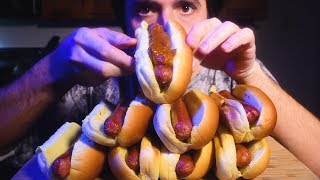 ASMR Hot Dog Topping Mukbang Party Chili Cheese 김치  More  Nomnomsammieboy [upl. by Ras]