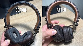 Marshall major III замена амбушюр и оголовья  Marshall Major III headset replacement guide [upl. by Okime]