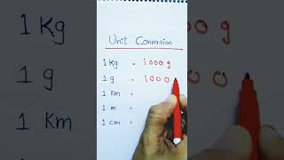 Unit Conversion  Conversion of Unit  How to Convert Units  km m kg g cm mm  shorts units [upl. by Assina]