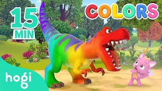 Dinosaurs Surprise Eggs 🦖 🥚｜15 min｜Learn Colors for Children  Compilation  3D Kids｜Hogi amp Pinkfong [upl. by Rehpotsirhcnhoj770]