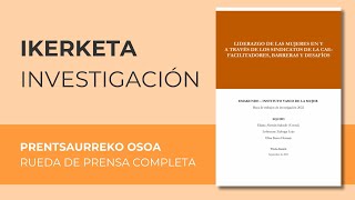 Liderazgo de mujeres en y a través de los sindicatos en Euskadi facilitadores barreras y desafíos [upl. by Pawsner]