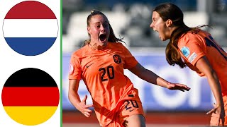 Netherlands vs Germany  Highlights  U19 Womens European Championship 15072024 [upl. by Chiquia]