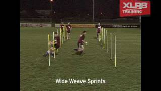 Rugby Speed and Direction Change Drills with XLR8 Agility Poles [upl. by Aihn]