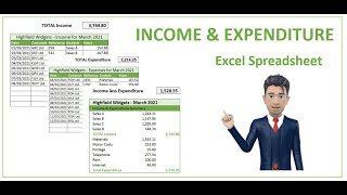 Income and Expenditure Spreadsheet  Step by Step instructions [upl. by Emlen]