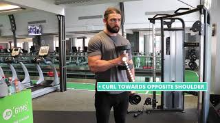 How To Do Cross Body Hammer Curl  Exercise Demo [upl. by Baseler]