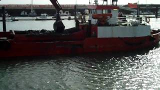 DREDGER quotLANTIC BAYquot IN WYRE DOCK [upl. by Anitsenre169]