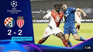 Dinamo Zagreb vs AS Monaco 22 All Goals amp Extended Highlights  UEFA Champions league [upl. by Yllor]