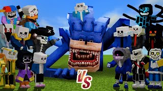 AU Sanses vs Shin Sonic Tapes  Minecraft TOO MANY SANS [upl. by Ingmar]