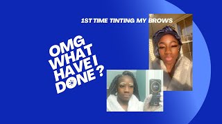 DIY At Home EYEBROW TINTING [upl. by Annaiek302]