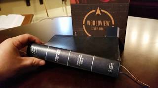 Holman CSB Worldview Study Bible in Navy LeatherTouch® Cover  Review [upl. by Venola350]