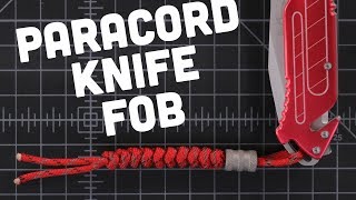 Paracord Knife Fob Lanyard Tutorial [upl. by Leoj]