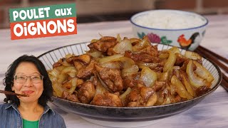 Poulet aux oignons🍗🧅Aussi bon que le bœuf aux oignons rapide simple à faire avec peu dingrédients [upl. by Nosecyrb]