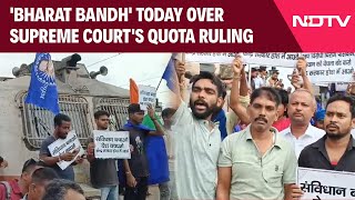 Bharat Band News  Bharat Bandh Today Over Supreme Courts Quota Ruling [upl. by Mateya]