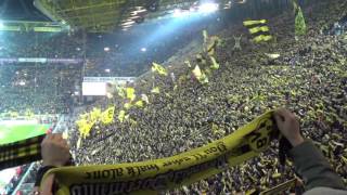 Borussia Dortmund Fans incredible atmosphere in Signal Iduna Park [upl. by Melany]