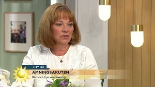 quotUt och ammaquot  Se sjuksköterskans svar om amning  Nyhetsmorgon TV4 [upl. by Dremann]