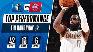 Tim Hardaway Jr POSTS CAREERHIGH 42 PTS 👀 [upl. by Filmore]